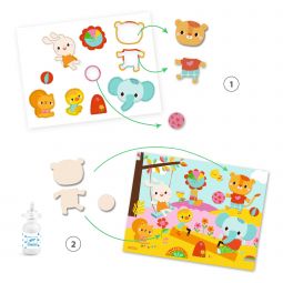 Collage pour les tout petits Ma Journée  Ikaipaka jeux & jouets