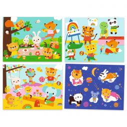 Collage pour les tout petits Ma Journée  Ikaipaka jeux & jouets