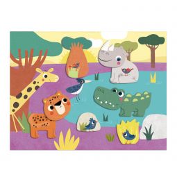 Collage pour les petits Premiers collages Djeco Ikaipaka jeux &