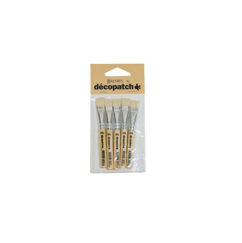 Pinceaux par 5 - N°5 Décopatch Décopatch Ikaipaka jeux & jouets