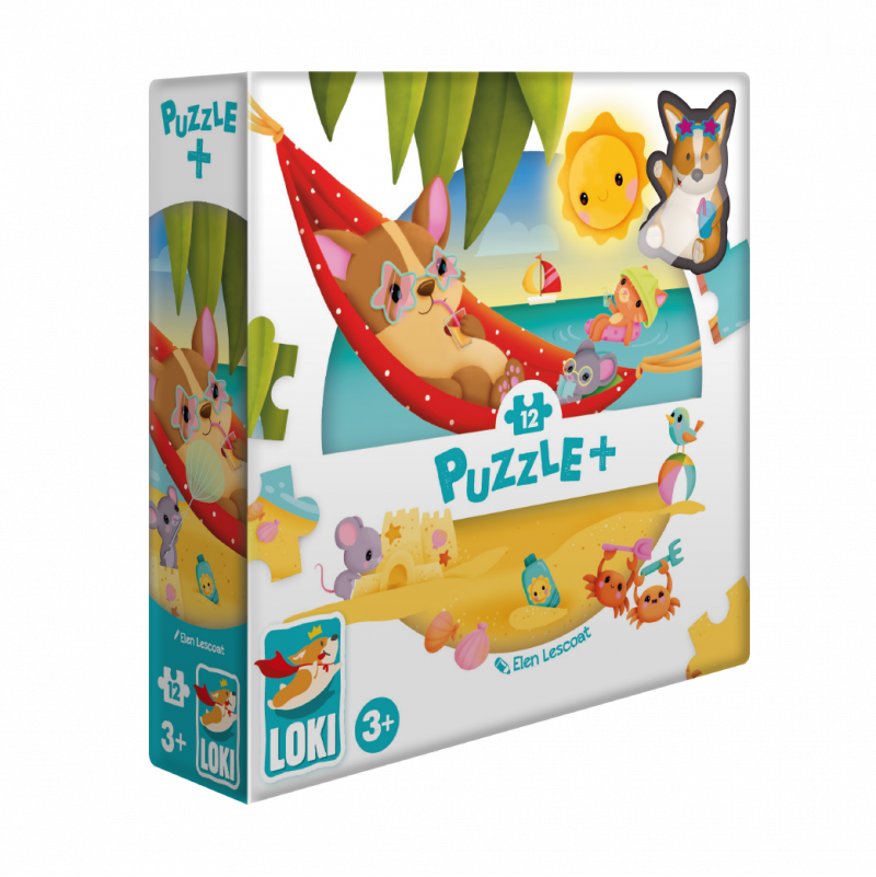 Puzzle 12p Loki à la Plage LOKI Ikaipaka jeux & jouets Royan