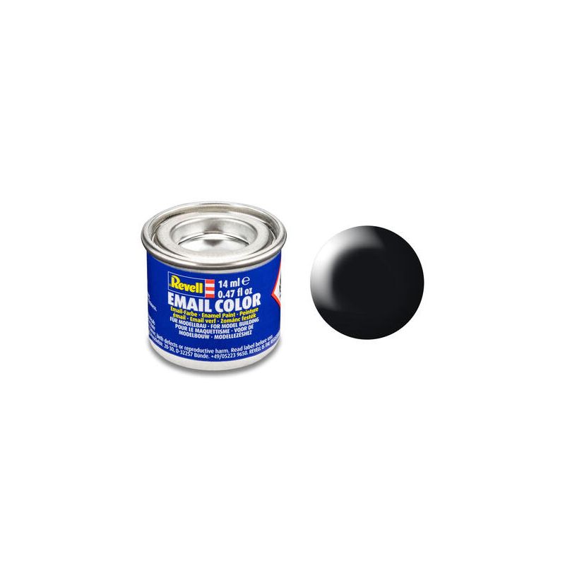 Peinture à Maquette 302 SM REVELL COLOR (EMAIL) NOIR SATINÉ
