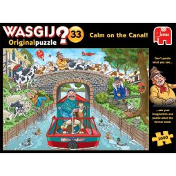 Puzzle 1000p Wasgij Originale 33 Calm on the canal  Ikaipaka