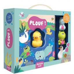 Plouf! 4 animaux pour jouer dans le bain AUZOU Ikaipaka jeux &