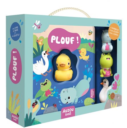 Plouf! 4 animaux pour jouer dans le bain AUZOU Ikaipaka jeux &