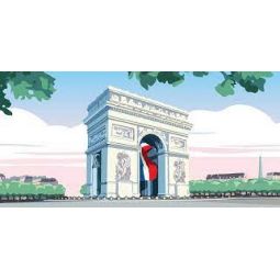 Presentoir Arc de Triomphe pour Cycliste Bernard et Eddy 