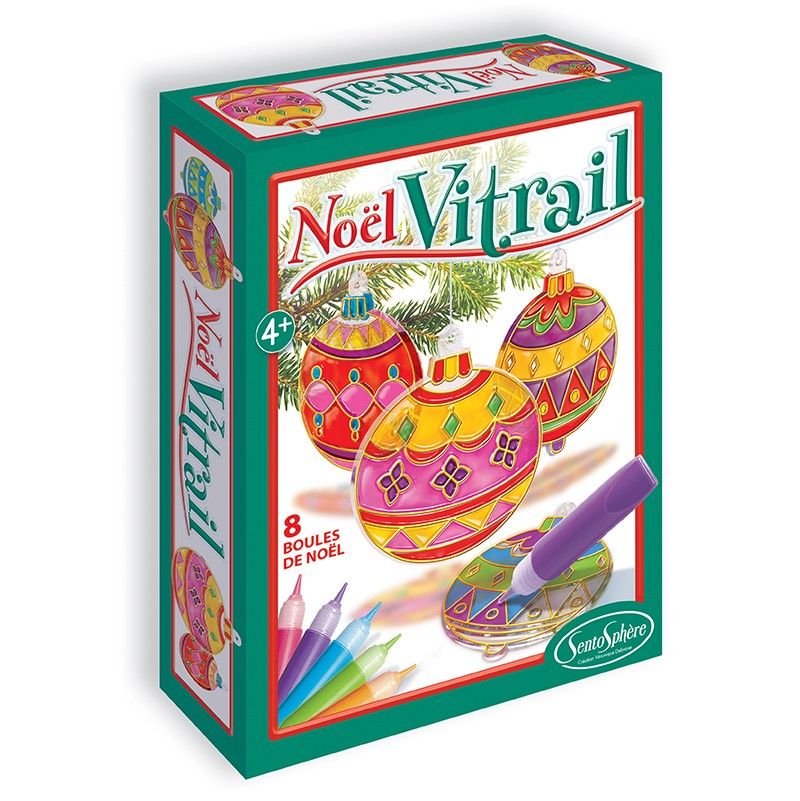 Boules de Noel Vitrail à Peindre Sentosphere Ikaipaka jeux &
