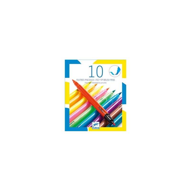 Les couleurs - Pour les grands 10 feutres pinceaux - pop - IkaIpaka Royan