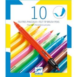 Les couleurs - Pour les grands 10 feutres pinceaux - pop - IkaIpaka Royan