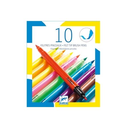 Les couleurs - Pour les grands 10 feutres pinceaux - pop - IkaIpaka Royan