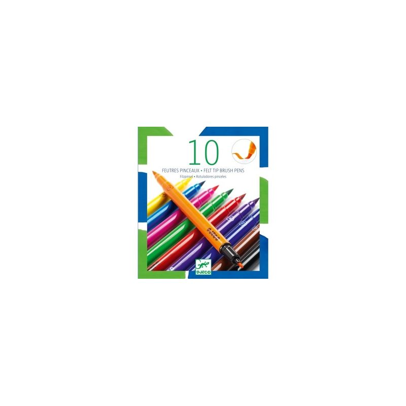 Les couleurs - Pour les grands 10 feutres pinceaux - classique