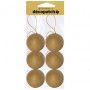 Sachet 6 Boules avec cordon doré Décopatch Décopatch Ikaipaka