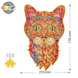 Puzzle en bois Chat Curieux - IkaIpaka Royan