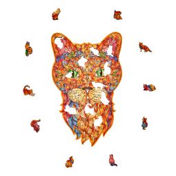 Puzzle en bois Chat Curieux - IkaIpaka Royan