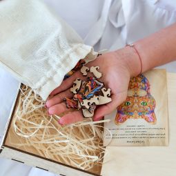 Puzzle en bois Chat Curieux - IkaIpaka Royan