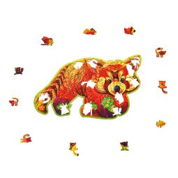 Puzzle en bois Le Panda Roux - IkaIpaka Royan
