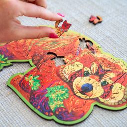 Puzzle en bois Le Panda Roux - IkaIpaka Royan