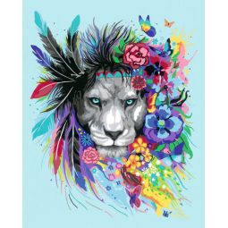 Peinture aux numéros Boho Lion Ravensburger Ikaipaka jeux &