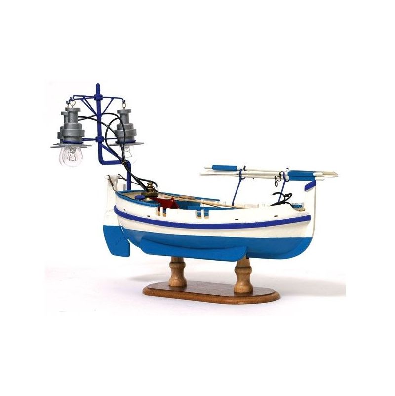 Maquette bois Barque avec lumières Calella Occre Ikaipaka jeux