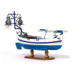 Maquette bois Barque avec lumières Calella Occre Ikaipaka jeux