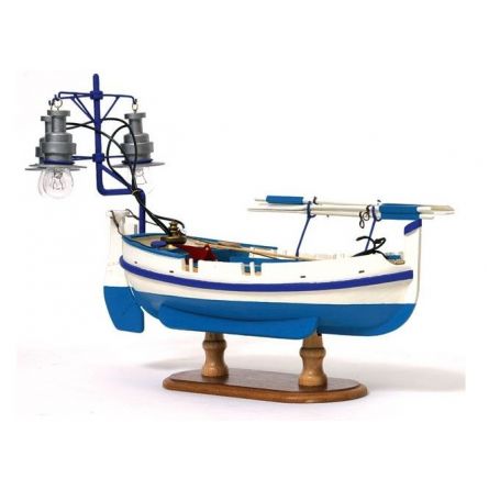 Maquette bois Barque avec lumières Calella Occre Ikaipaka jeux