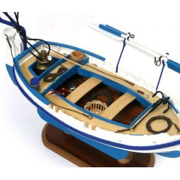Maquette bois Barque avec lumières Calella Occre Ikaipaka jeux