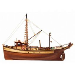 Maquette bois Bateau de Pêche Palamos Occre Ikaipaka jeux &