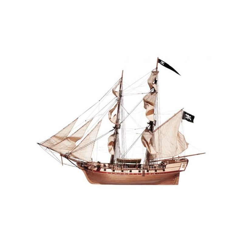 Maquette bois Bâteau Corsair Bergantin Occre Ikaipaka jeux &