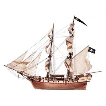 Maquette bois Bâteau Corsair Bergantin Occre Ikaipaka jeux &