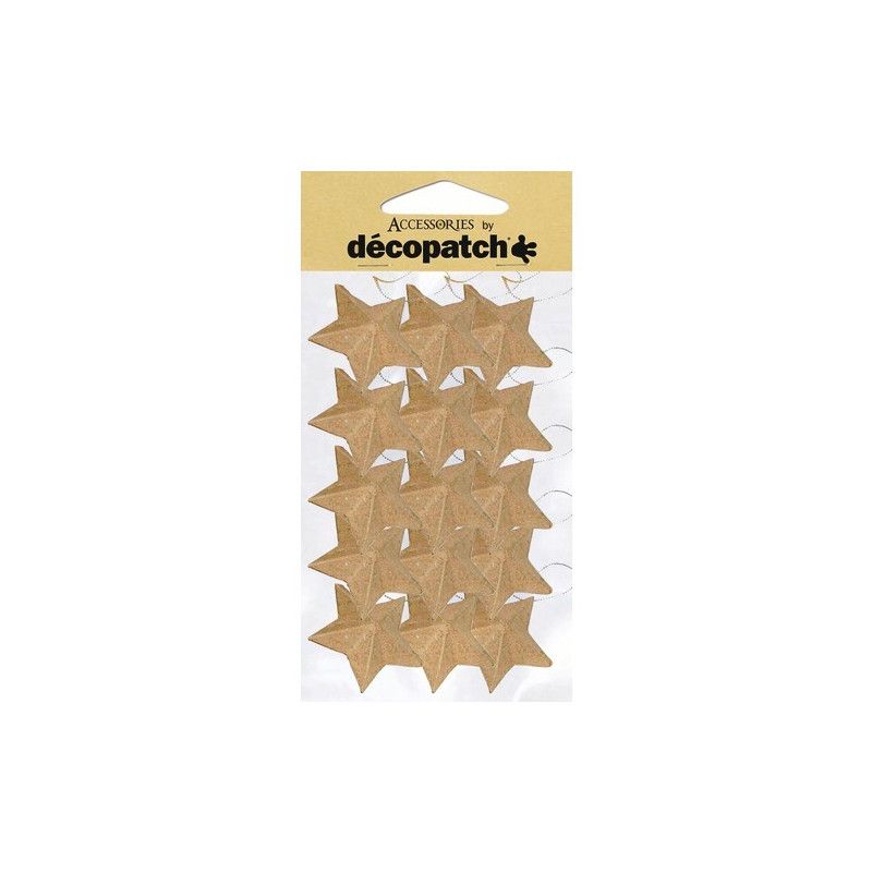 Sachet de 15 étoiles avec cordon Décopatch - IkaIpaka Royan