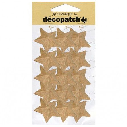 Sachet de 15 étoiles avec cordon Décopatch - IkaIpaka Royan