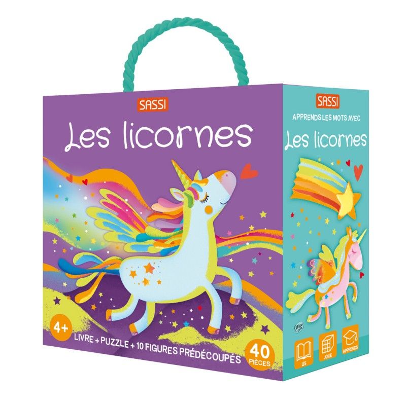 Q-Box Les Licornes puzzle 40p Sassi Ikaipaka jeux & jouets Royan