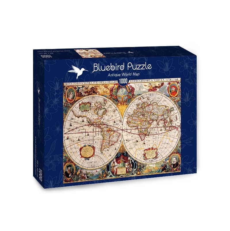 Puzzle 1000p Antique World Map BlueBird Ikaipaka jeux & jouets