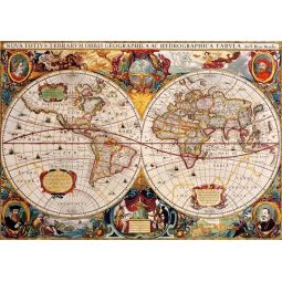 Puzzle 1000p Antique World Map BlueBird Ikaipaka jeux & jouets
