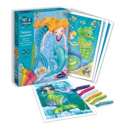 Tableau à pailleter Sirènes Sentosphere Ikaipaka jeux & jouets