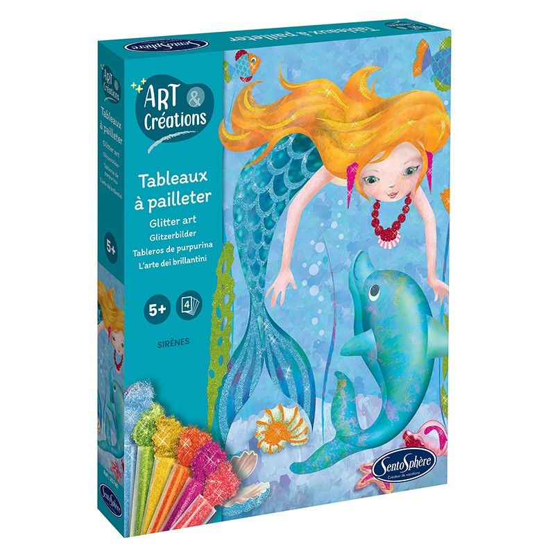 Tableau à pailleter Sirènes Sentosphere Ikaipaka jeux & jouets