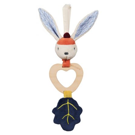 Hochet bois & tissu Gabin Lapin Ebulobo Ebulobo Ikaipaka jeux &