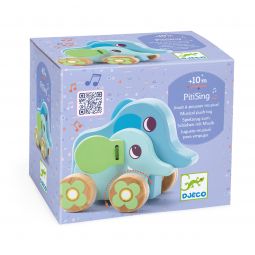 PitiSing Eléphant à pousser musical Djeco Ikaipaka jeux &