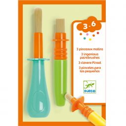 3 pinceaux Malins Djeco Ikaipaka jeux & jouets Royan