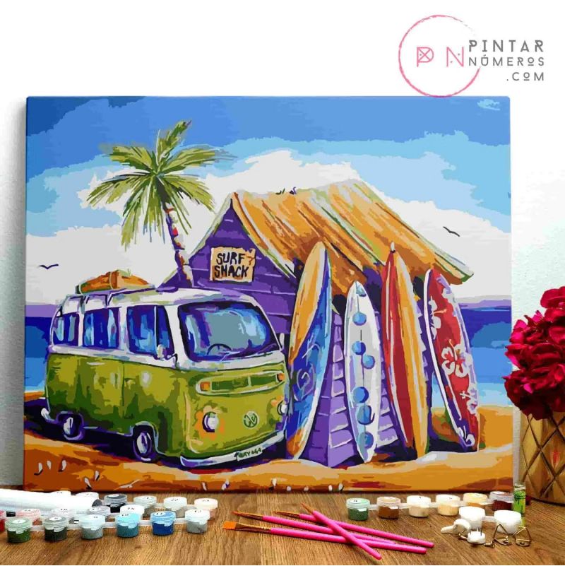 Peinture aux numéros Surf Style de vie Pintar Numeros Ikaipaka