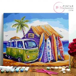 Peinture aux numéros Surf Style de vie Pintar Numeros Ikaipaka