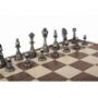 Echiqiuer echec 27cm Noyer Metal Puzzle Michèle Wilson Ikaipaka