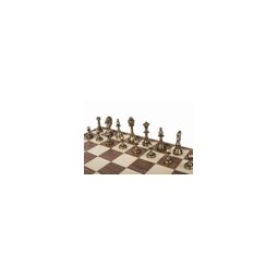 Echiqiuer echec 27cm Noyer Metal Puzzle Michèle Wilson Ikaipaka