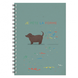 Cahier A5 "Je pète la forme" ART GRAFIK International Ikaipaka