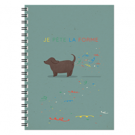 Cahier A5 "Je pète la forme" ART GRAFIK International Ikaipaka
