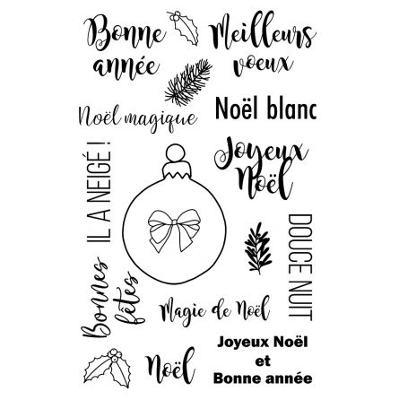 Tampons Clear Xmas Berries texte Artemio Artemio Ikaipaka jeux