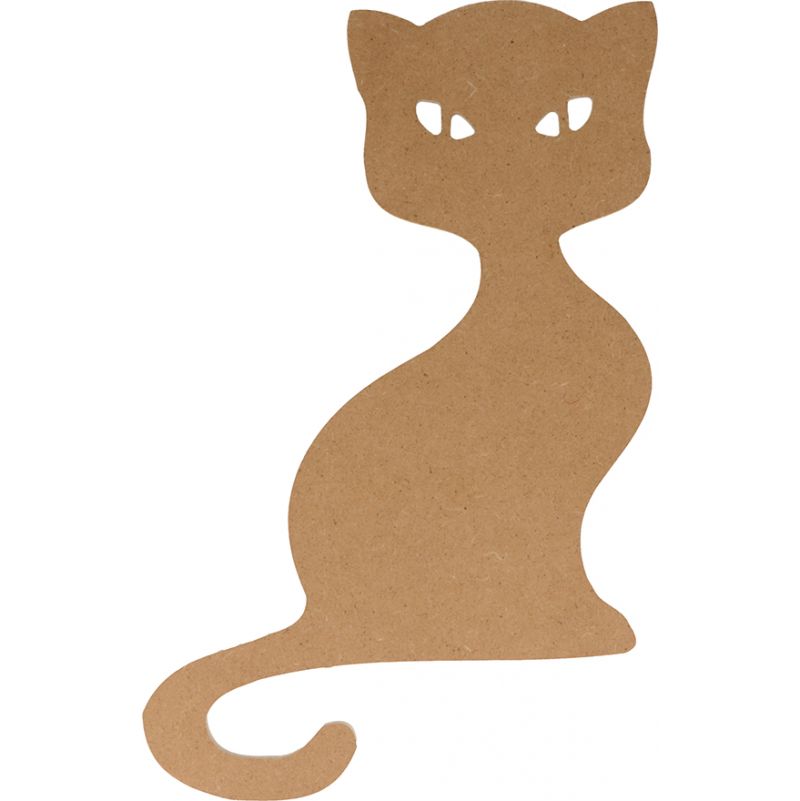 Silhouette MDF Halloween Chat 25 cm Artemio Ikaipaka jeux &