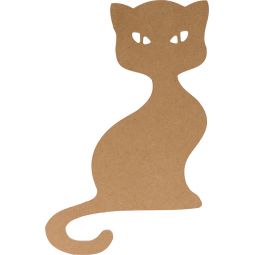Silhouette MDF Halloween Chat 25 cm Artemio Ikaipaka jeux &