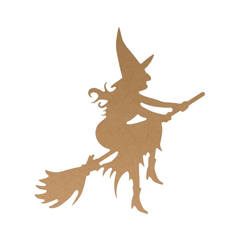 Silhouette MDF Halloween Sorcière 25 cm Artemio Ikaipaka jeux &
