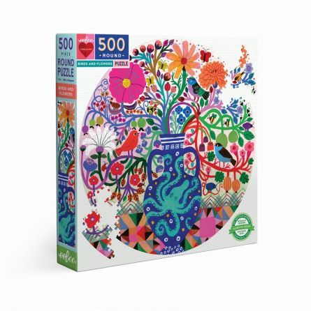 Puzzle 500p Birds and Flowers Eeboo Eeboo Ikaipaka jeux &